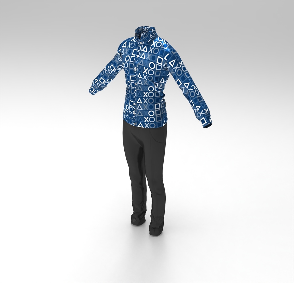 3D衣装【シャツ+パンツ(4色)】/ shirt + pant outfit