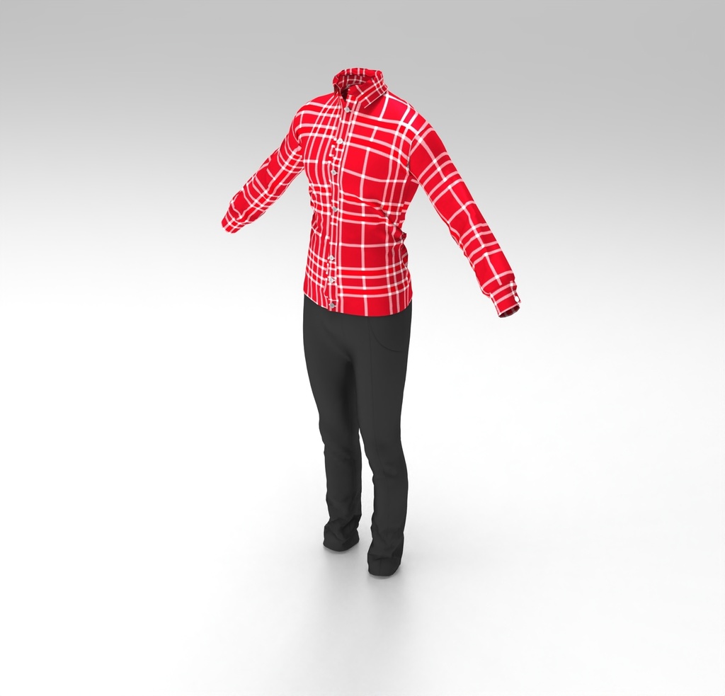 3D衣装【シャツ+パンツ(4色)】/ shirt + pant outfit