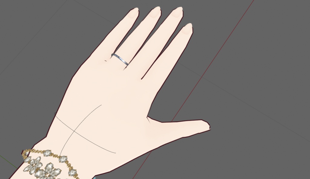 【3D】結婚指輪にも使えるシンプルなダイヤのシルバーリング