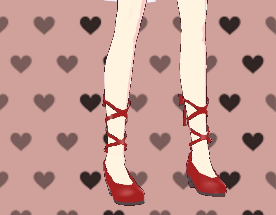 Red high heels for VRoid