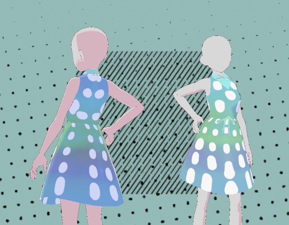 colorful polka dot dress 
