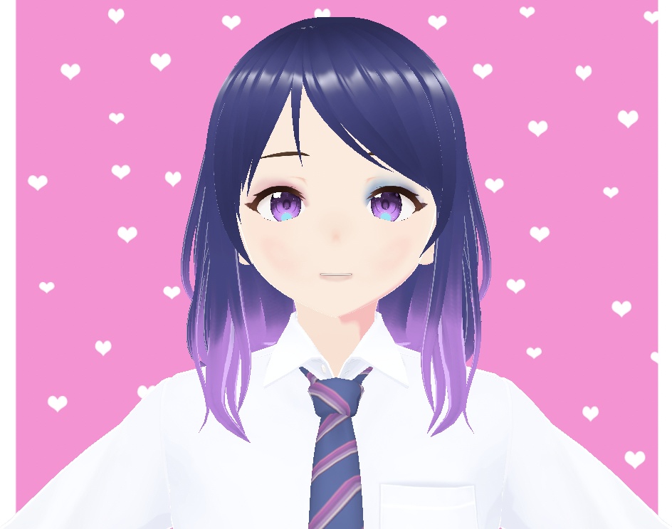 Pink and blue makeup (VRoid)
