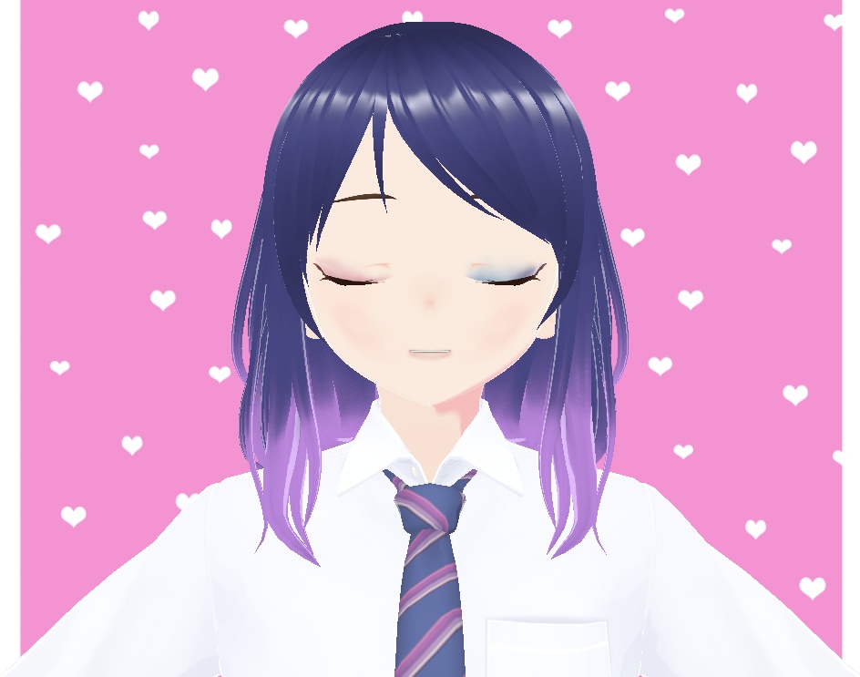 Pink and blue makeup (VRoid)