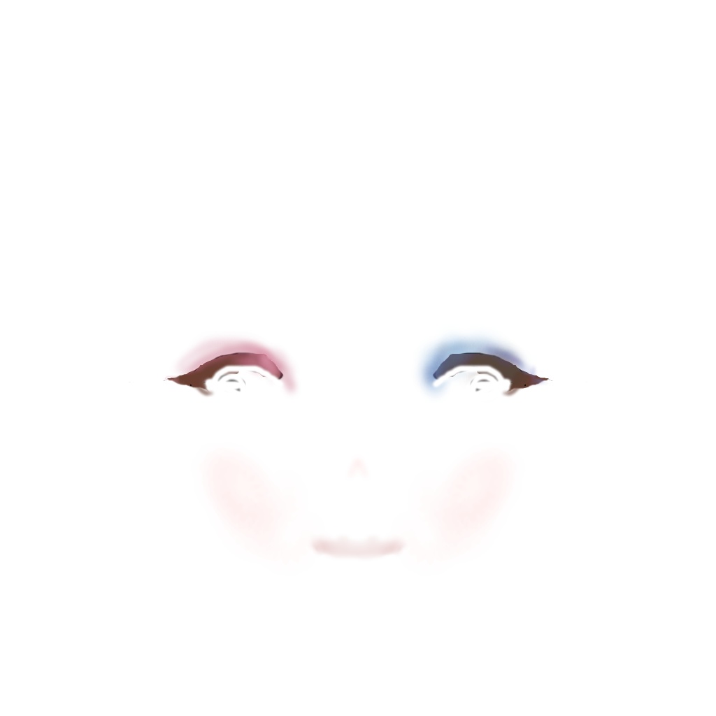 Pink and blue makeup (VRoid)