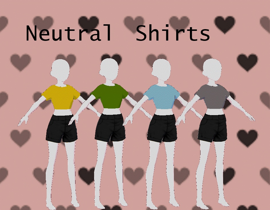 Neutral colored cropped shirts ; mustard , sage , frozen abyss , charcoal gray   