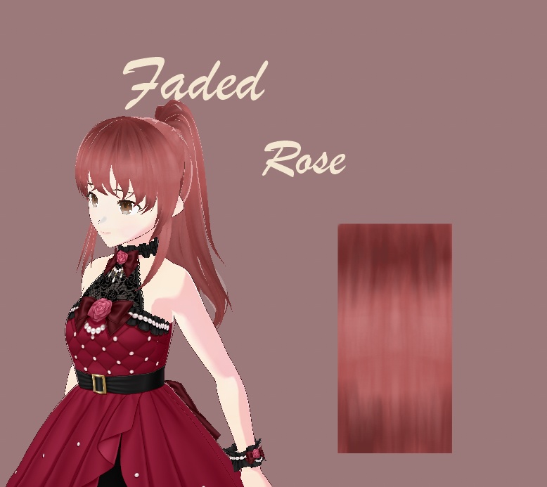 Faded rose hair texture (VRoid)