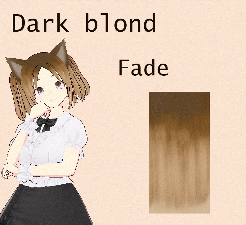 Dark Blond Fade hair texture (VRoid)