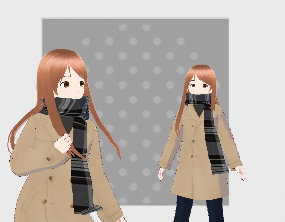 Plaid scarf for VRoid stable