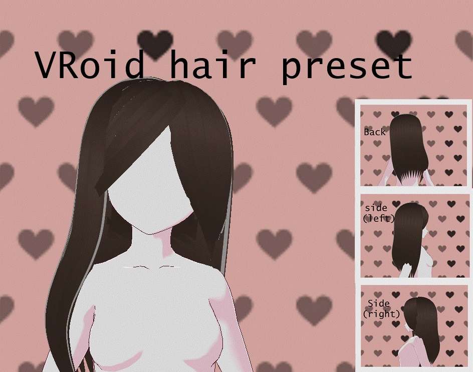 Straight and long VRoid Hair preset