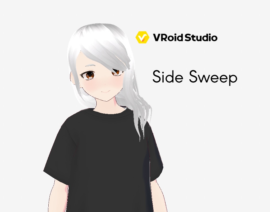 VRoid hair preset, side sweep