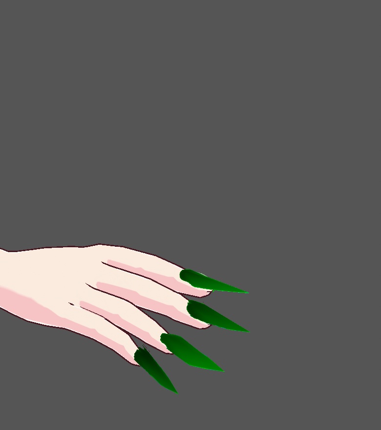 VRoid green and black nail set, free