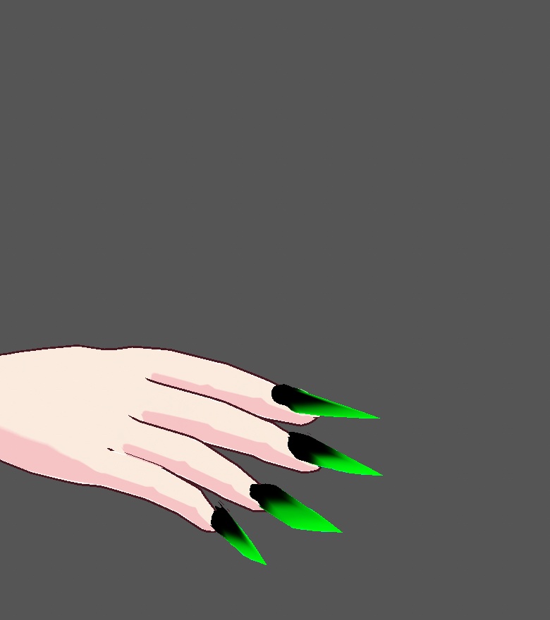 VRoid green and black nail set, free