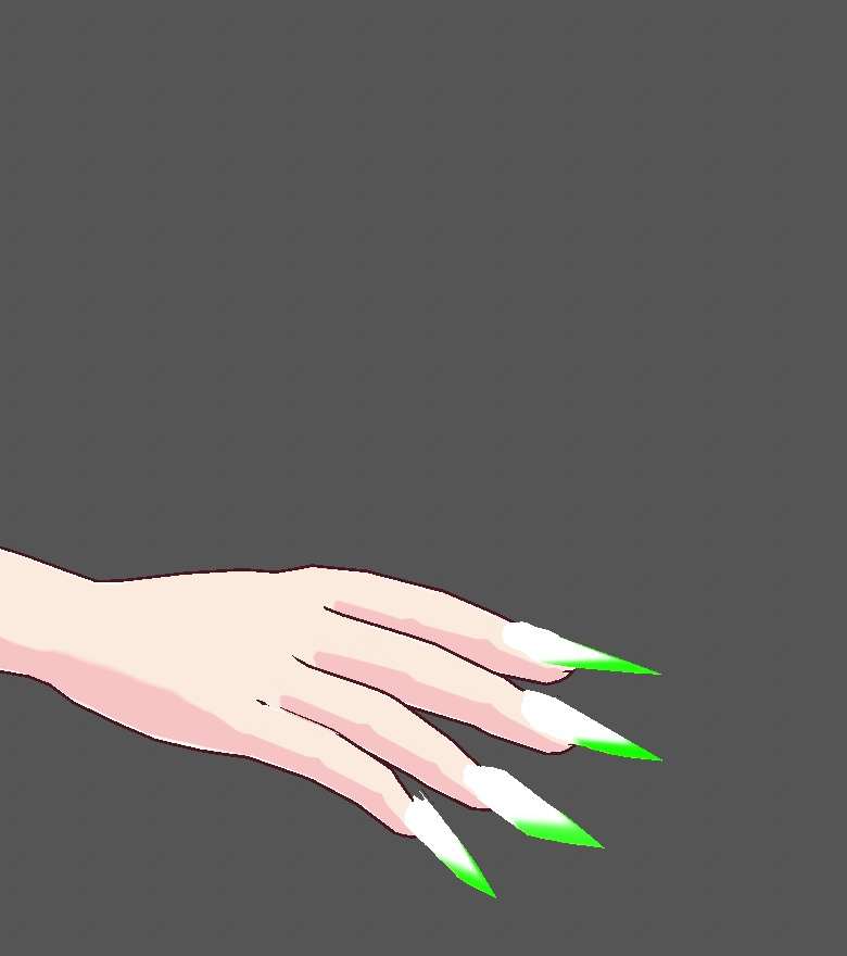 VRoid green and black nail set, free