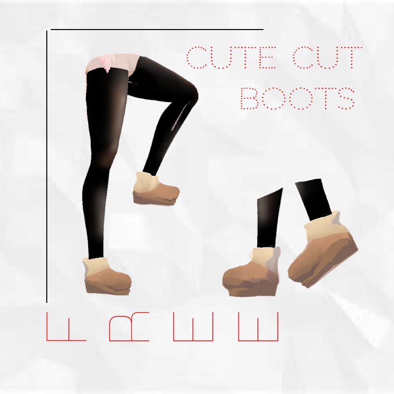 VRoid cute-cut boots