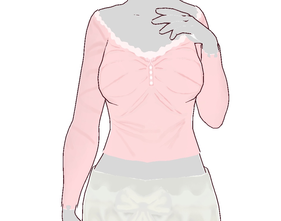 VRoid pastel pink outfit/pajama set FREE