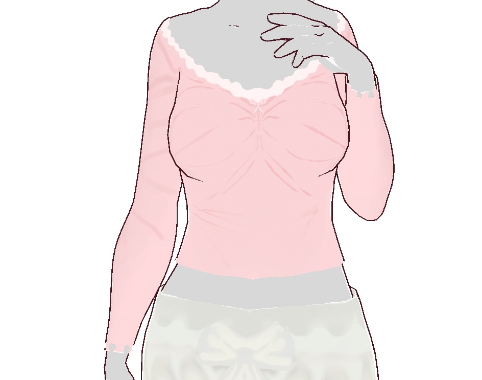 VRoid pastel pink outfit/pajama set FREE