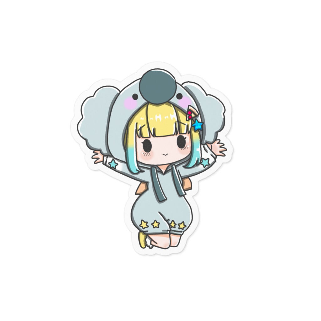 子守熊ぽこVtuberミニキャラステッカー