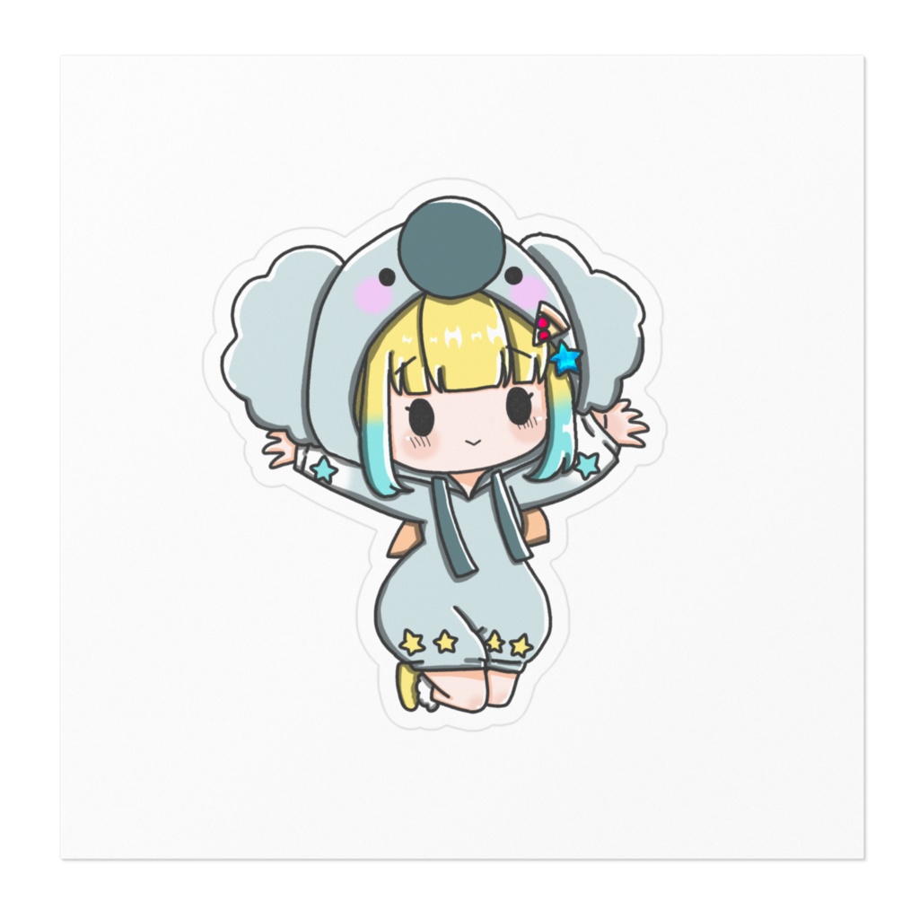 子守熊ぽこVtuberミニキャラステッカー