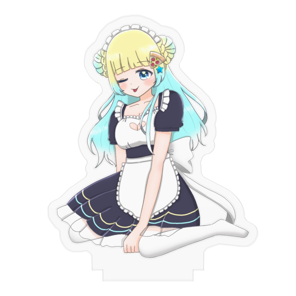 子守熊ぽこVtuberのアクリルフィギュア メイドver