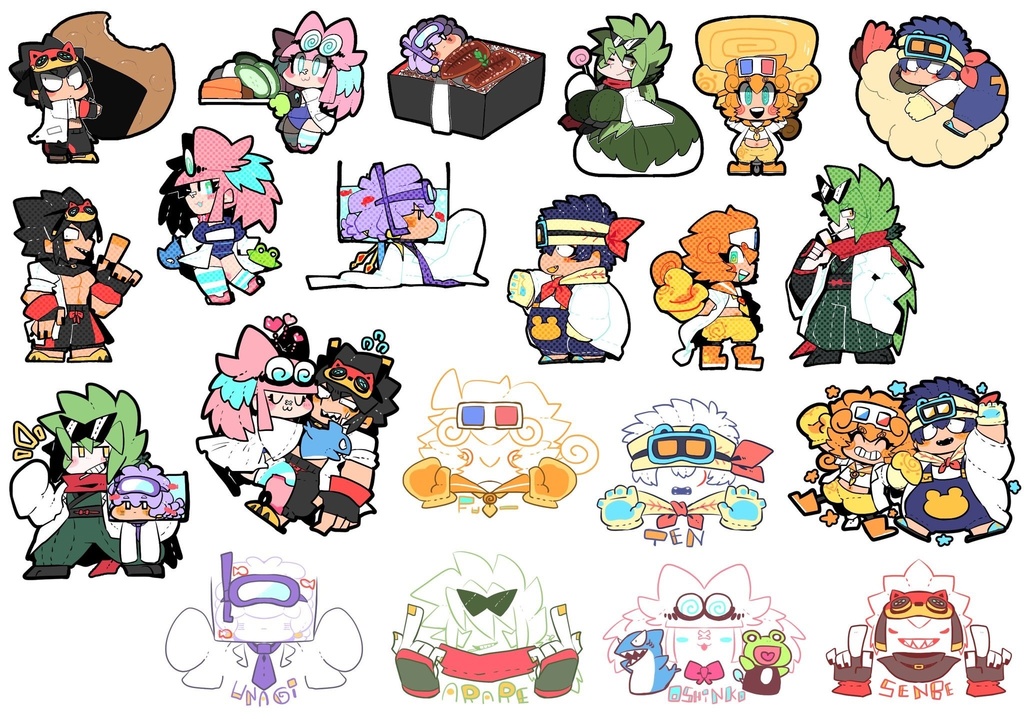 白衣組フレークシール2