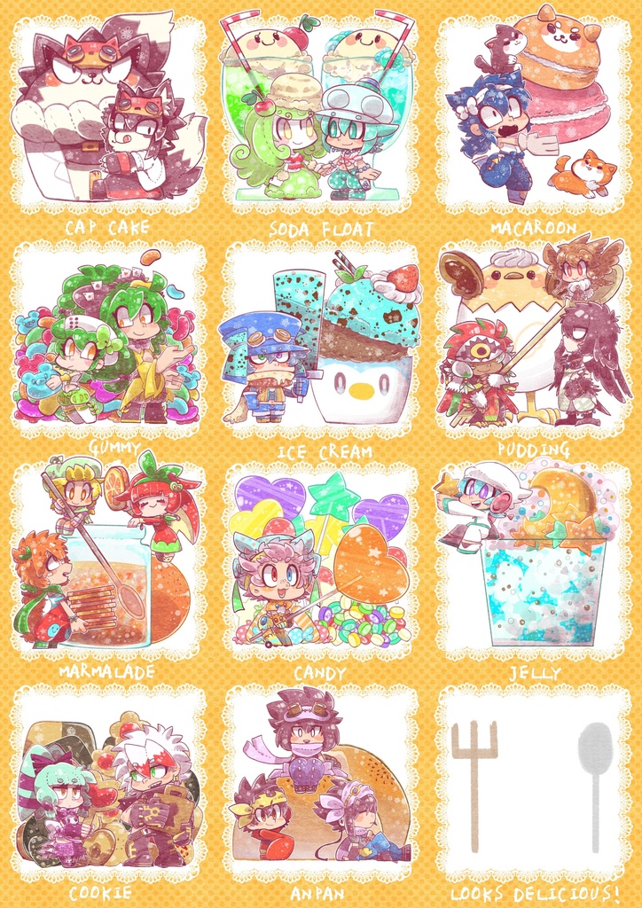 sweets缶バッジ（全13種）