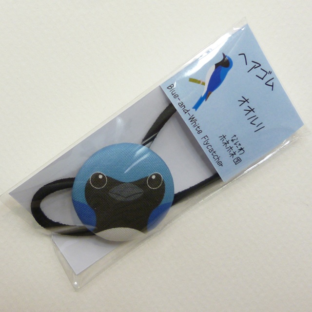 野鳥 くるみボタンのヘアゴム 3