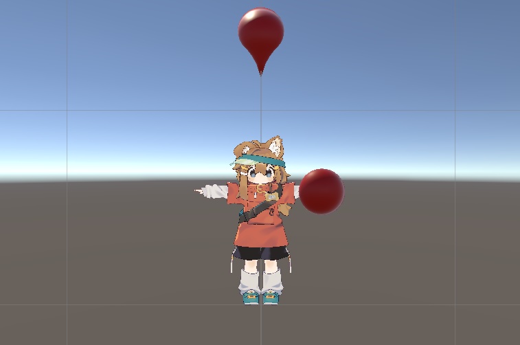 【VRChat用】赤い風船(手持ち用&頭用)