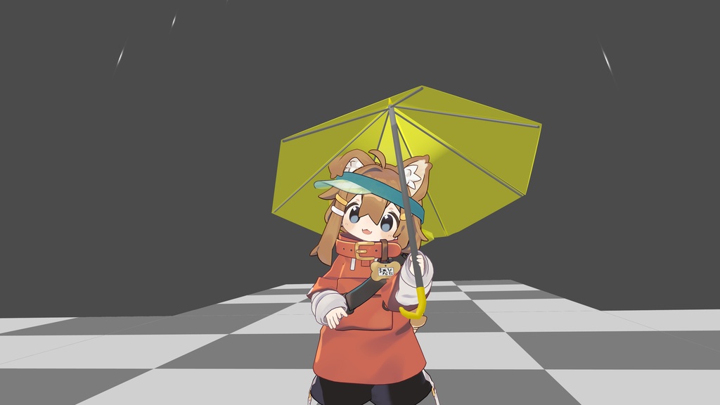 【VRChat用】傘と雨と雪