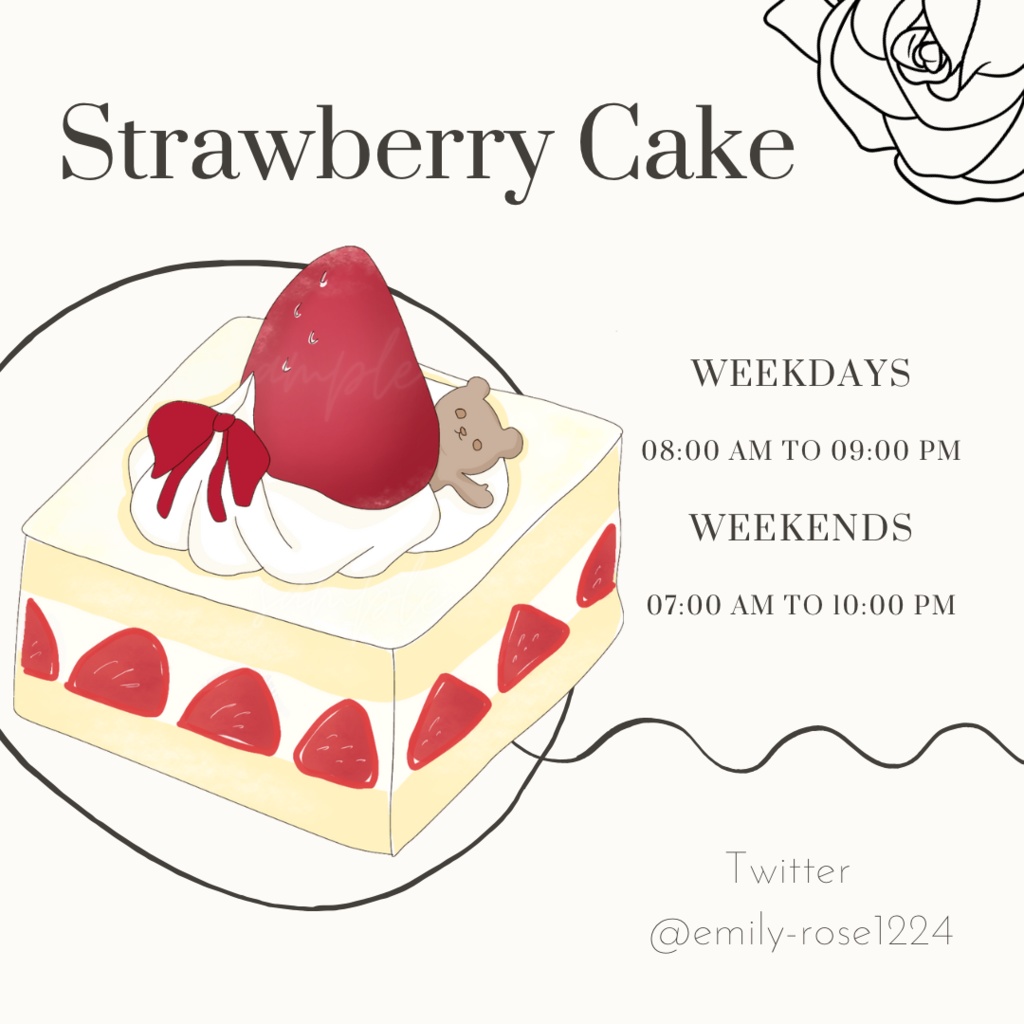 【人気素材】苺のショートケーキ
