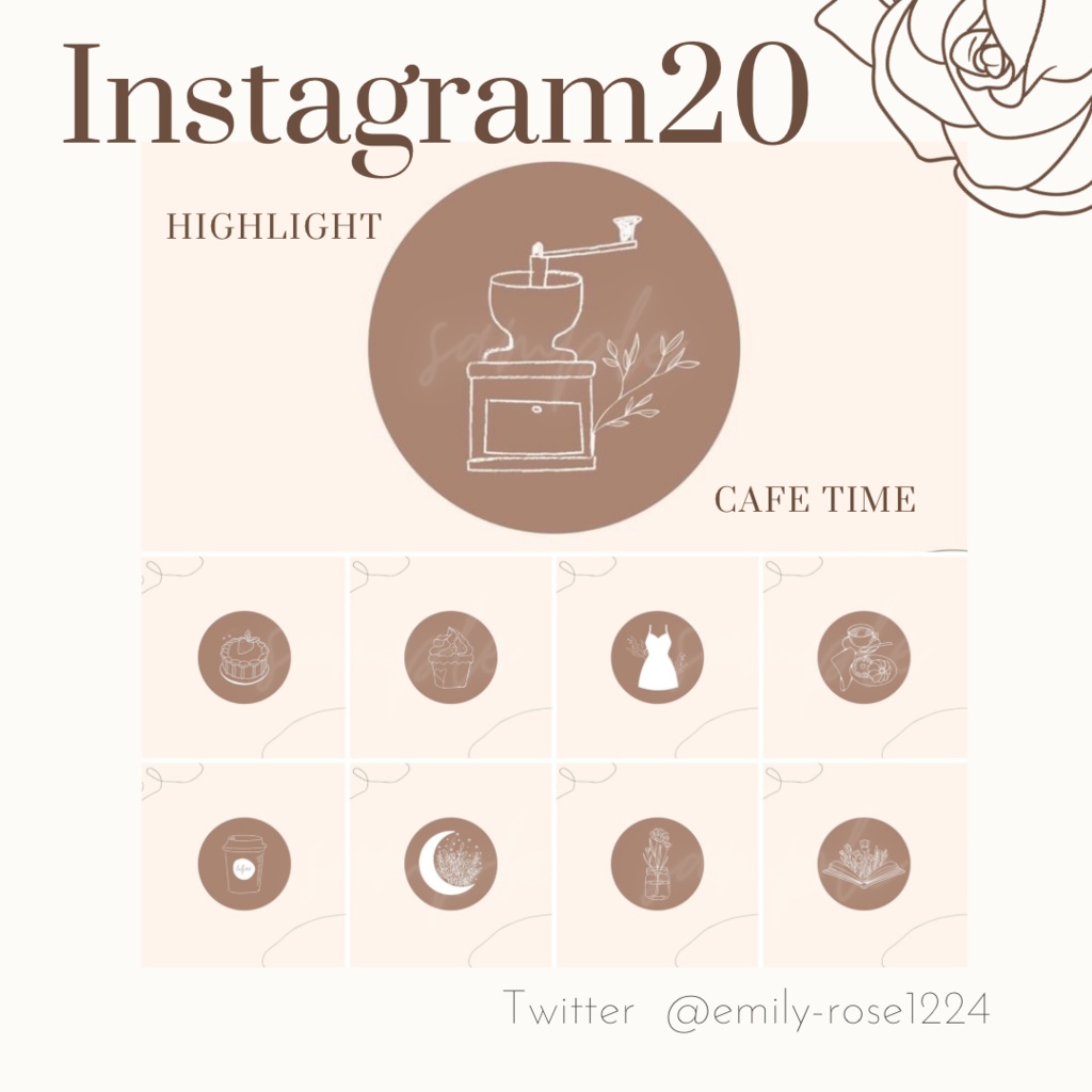 Instagram ハイライト アイコン(全20種)