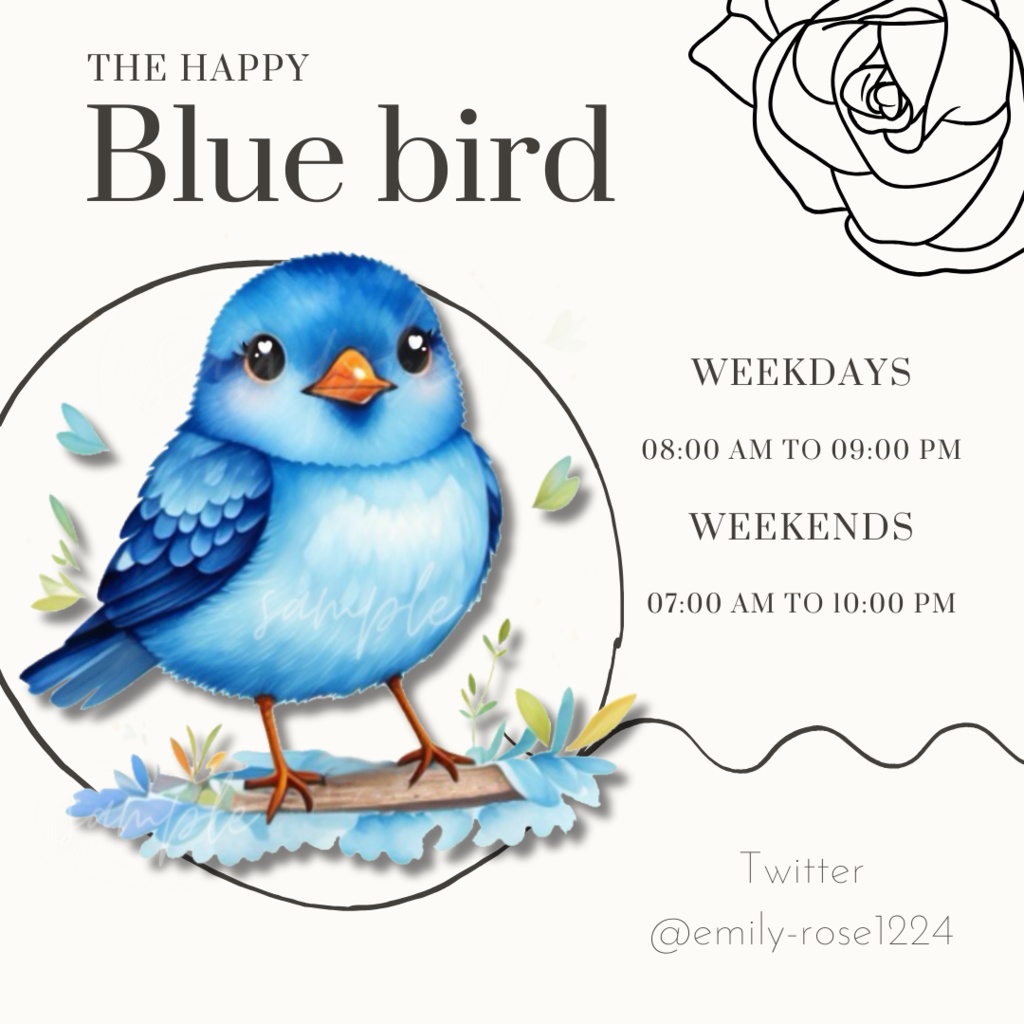 【小鳥 素材】Blue bird / 幸せの青い鳥 / 透過PNG  