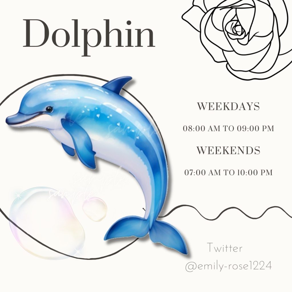 【イルカ 素材】Dolphin / 青いイルカ / 透過PNG