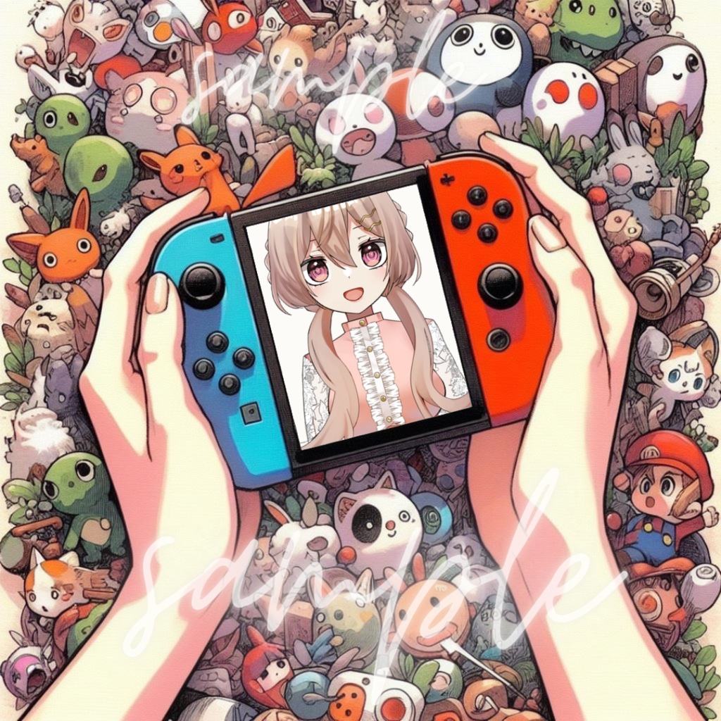 【Vtuber素材】 ゲーム/当てはめフレーム/透過PNG