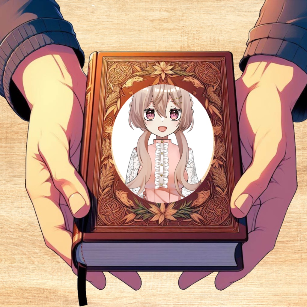 【VTuber向け】オリジナル本を持つ手〈透過png〉