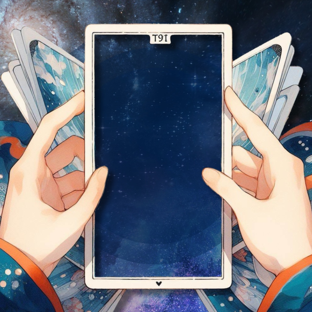 【VTuber向け】タロットカードを持つ手〈透過png〉※無料