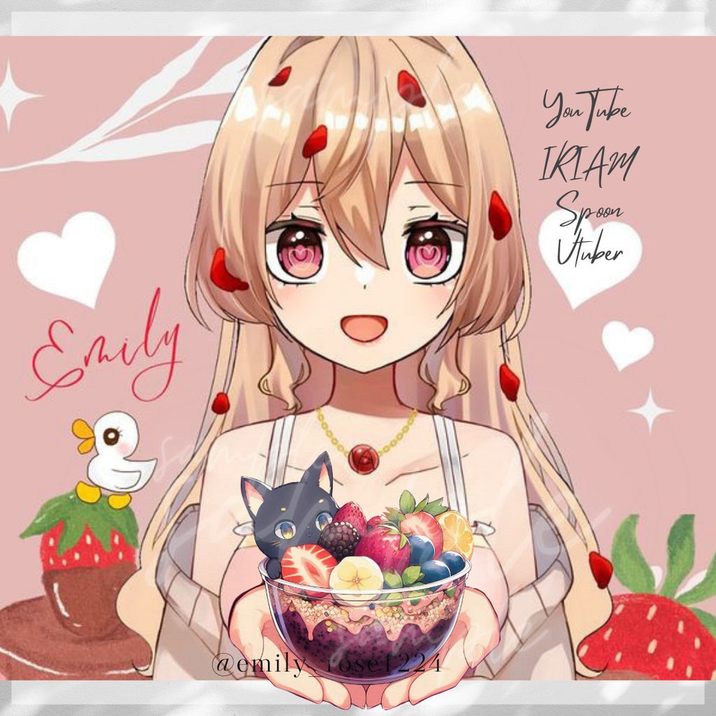 【カフェ素材】アサイーボウル / Açaí bowl /透過PNG ※無料あり