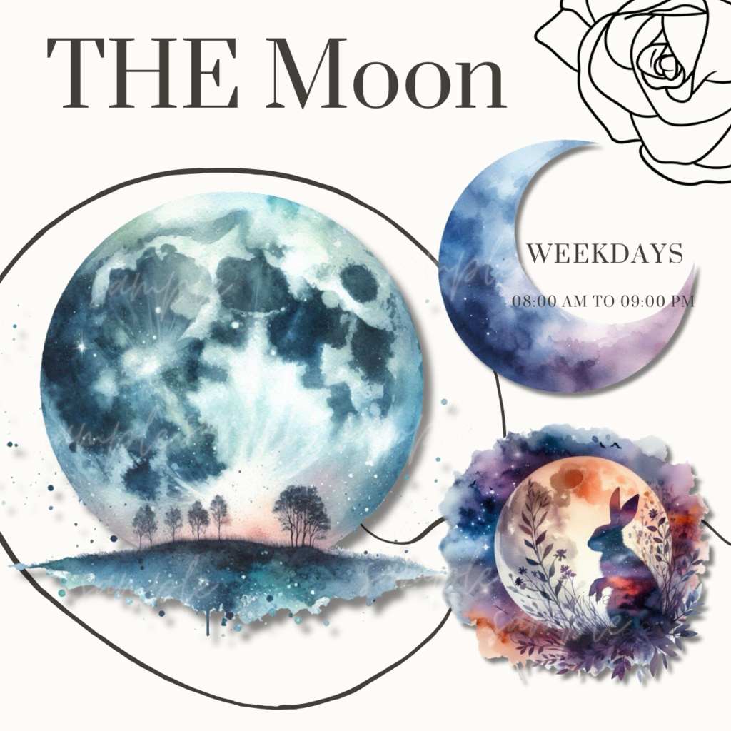 【カフェ素材】エモいお月様 / THE Moon /十五夜/透過PNG※無料あり