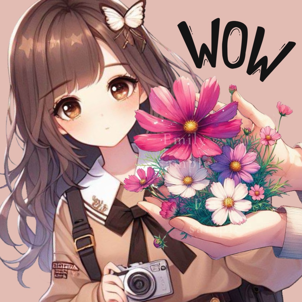 【VTuber向け】秋桜を持つ手 / Cosmos /コスモス〈透過png〉※無料あり
