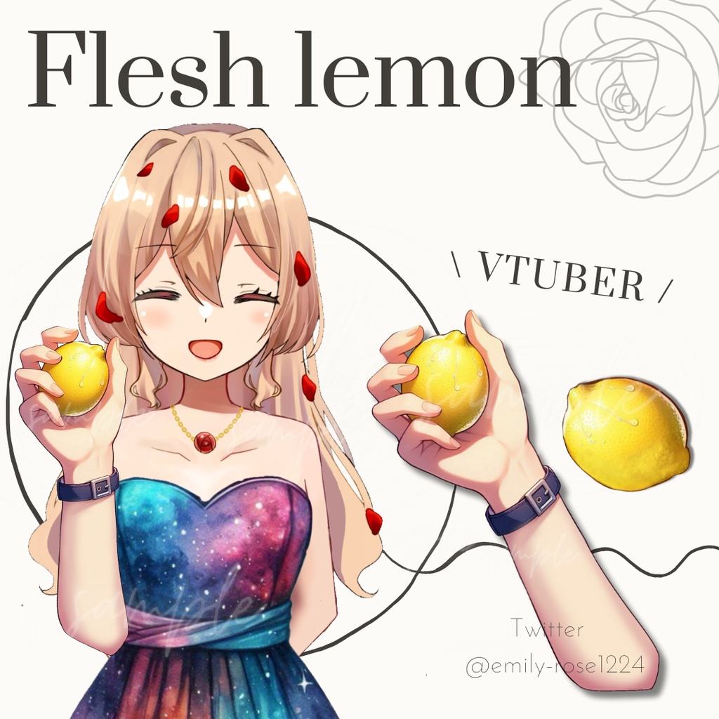 【手の素材】レモンを持つ手 / flesh lemon〈透過png〉全3種