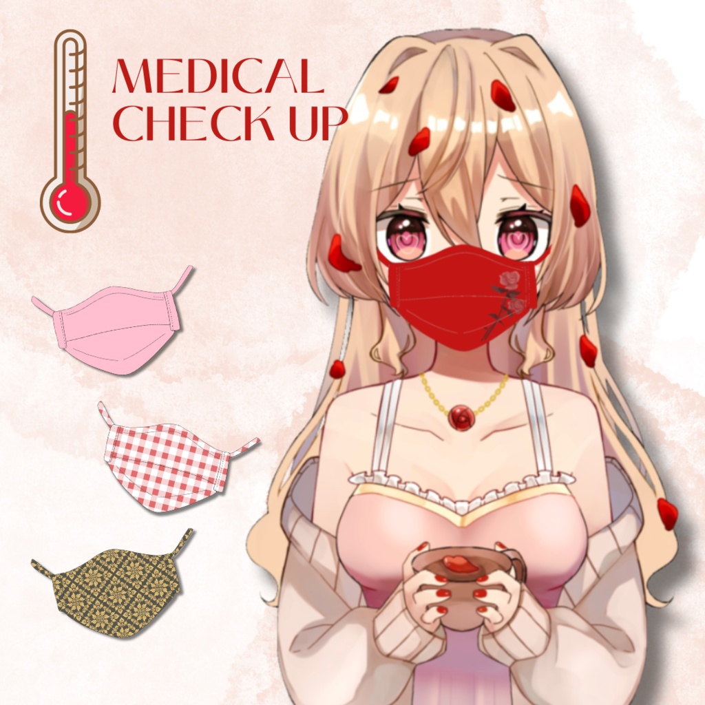 【VTuber向け】マスク 素材 / face mask 全18種〈透過png〉※無料あり