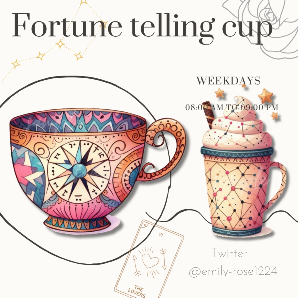 【紅茶占い】フォーチュンテリングカップ / Fortune telling cup ※透過PNG