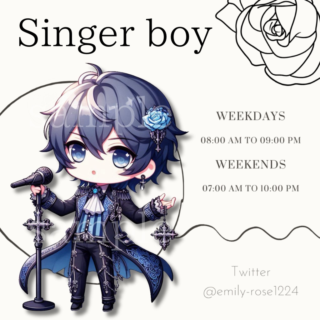 【立ち絵】アイドルガール / 歌手の女の子 /Vtuber素材