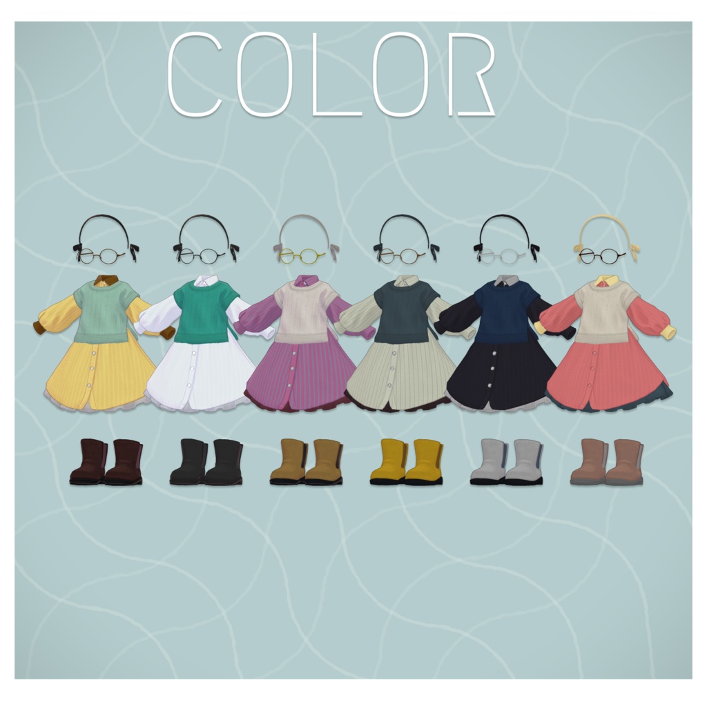 【リリース記念¥1500→¥1000】オリジナル3D衣装『LayerdOnepiece』