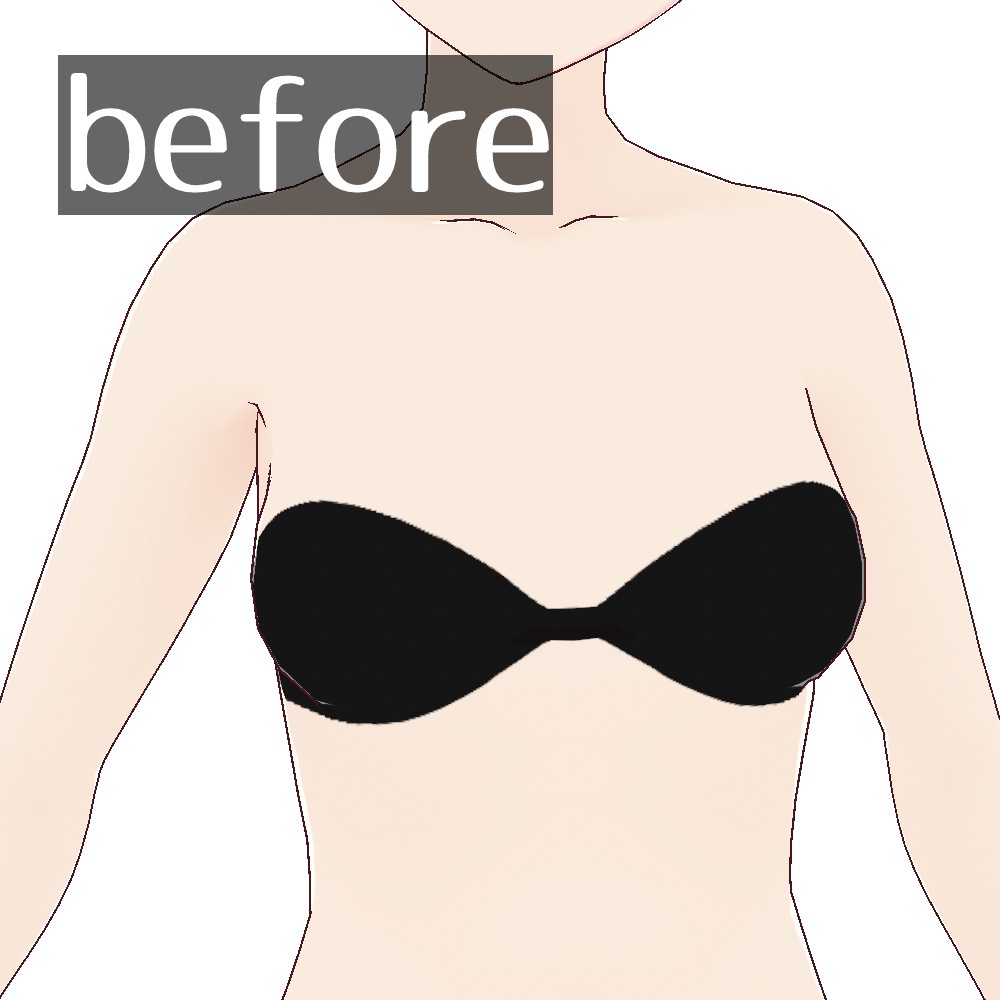 【VRoid1.0】-無料-さりげない谷間テクスチャ