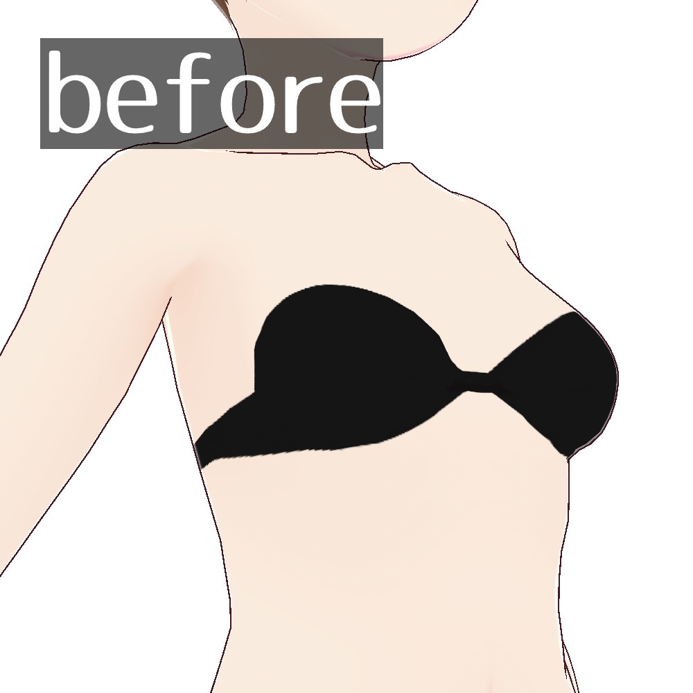 【VRoid1.0】-無料-さりげない谷間テクスチャ