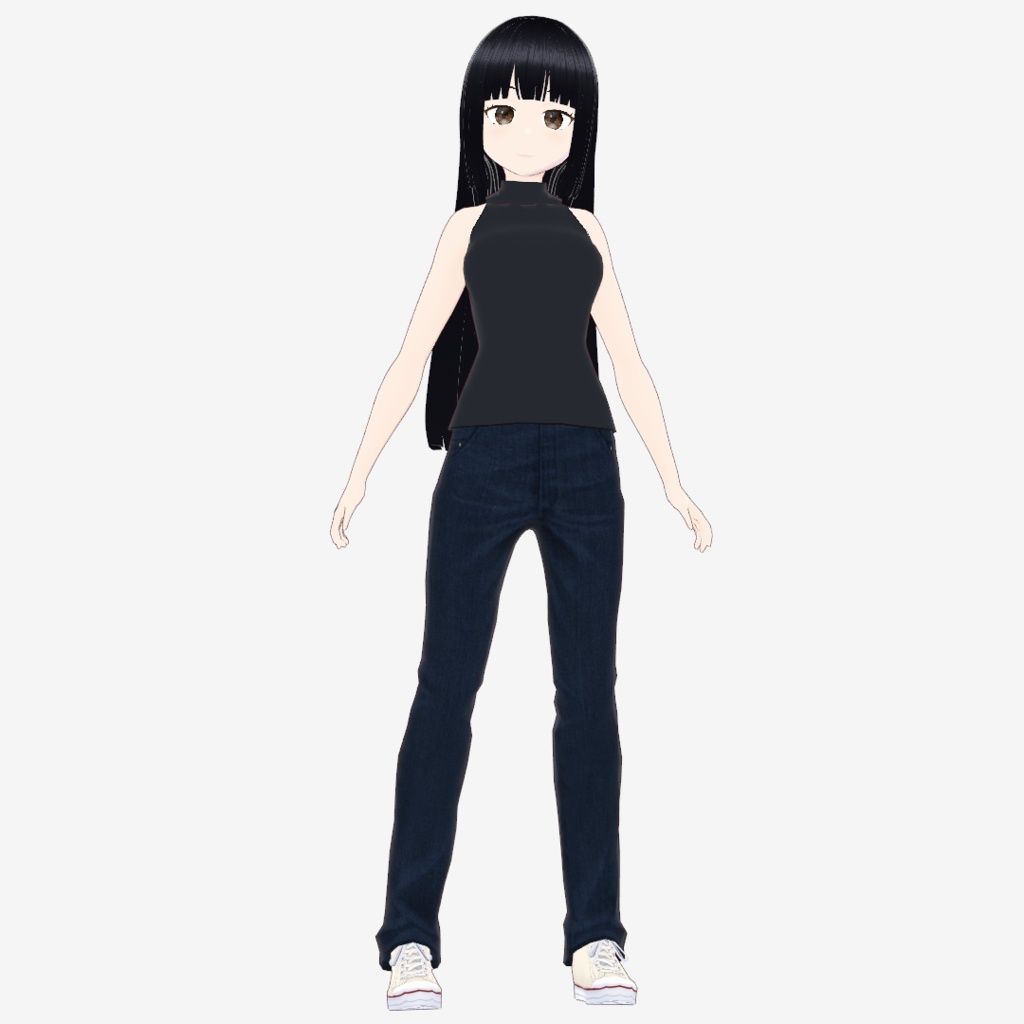 フリーアバター「フリア（仮）」vroidデータ（SD頭身あり）