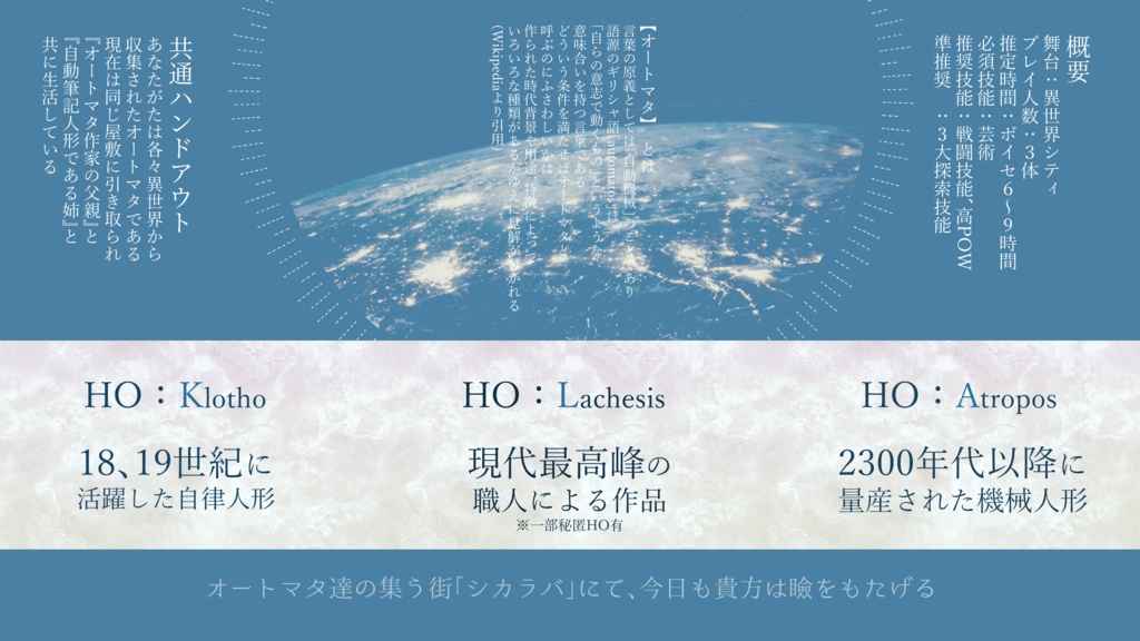 CoCシナリオ「然らば永劫、見よ美し」