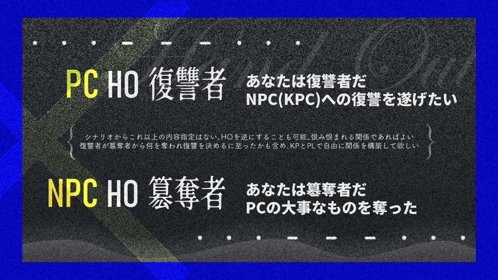 CoCシナリオ「雪辱と春」