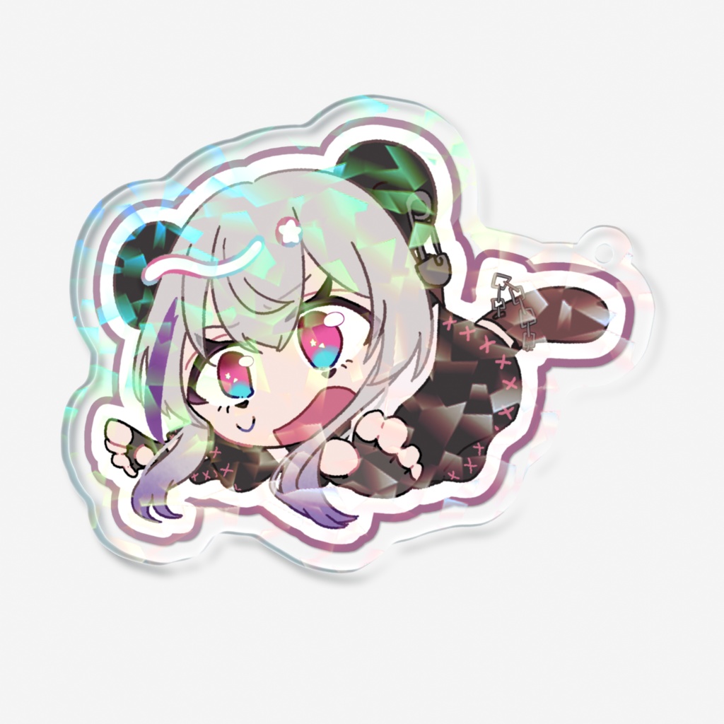 わー!?ってつままれたホログラムアクリルキーホルダー【雨上スグリ】
