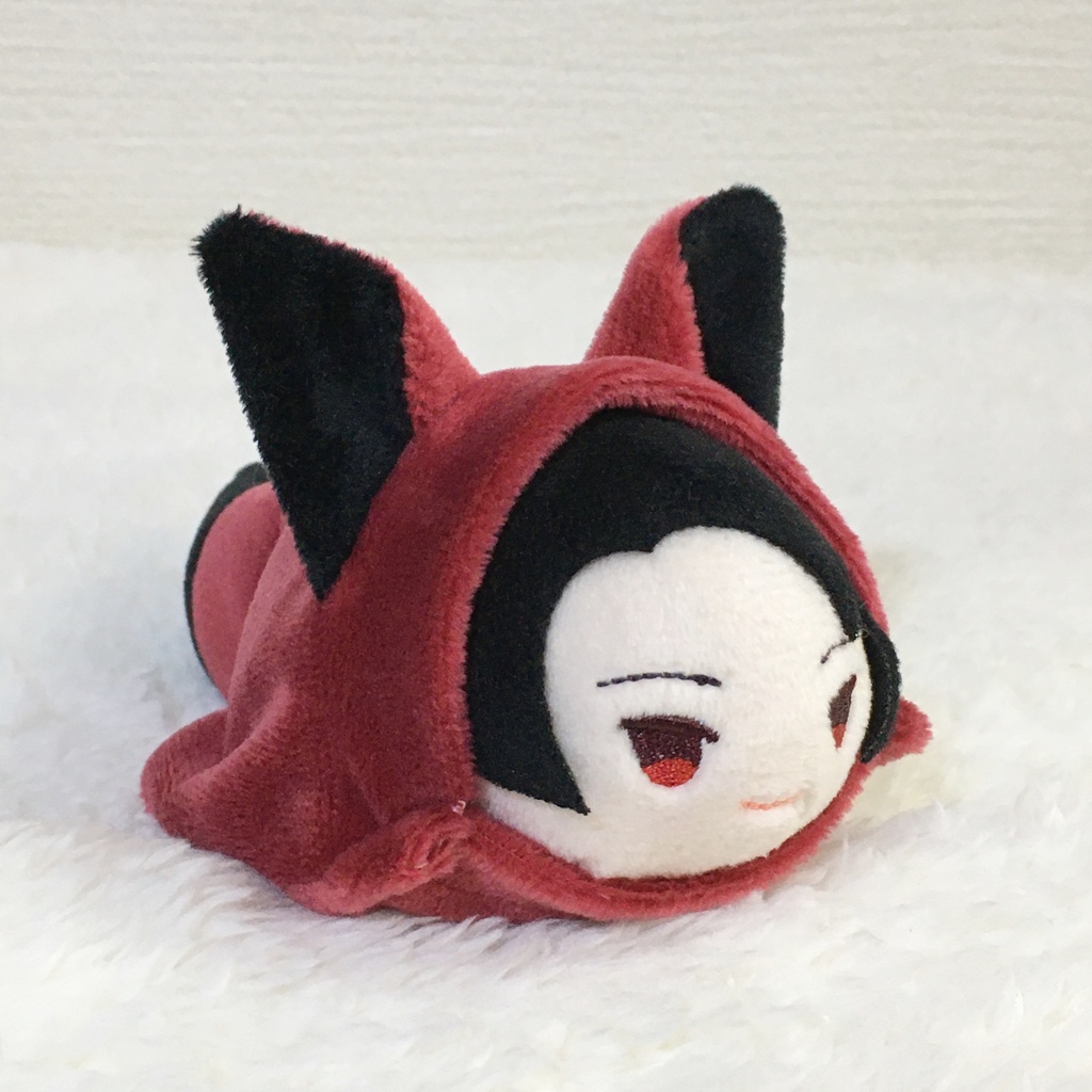 もちマス/もちころりん着ぐるみ きつね ワインレッド&ブラック